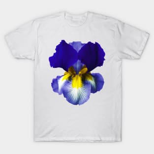 Blue Iris Graphic Art Print T-Shirt